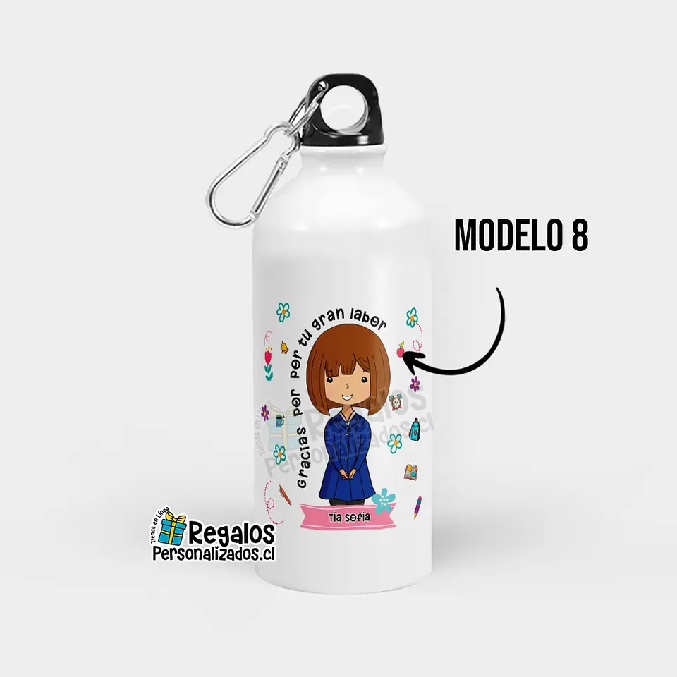 Botella diseño Asistente de la Educación 9