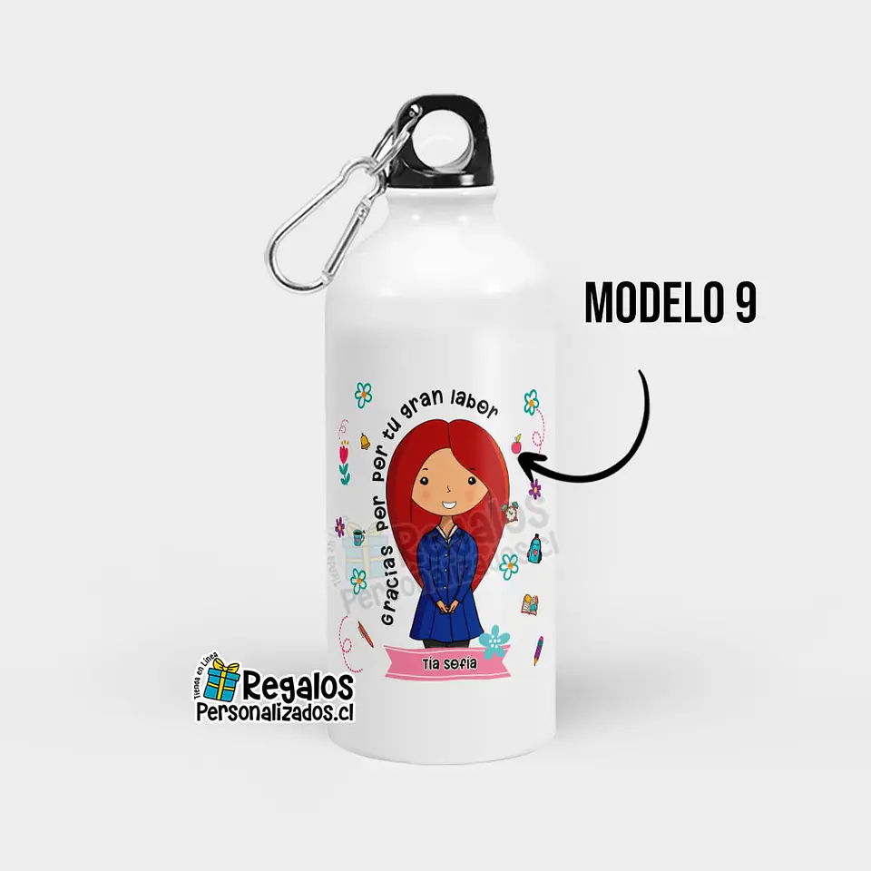 Botella diseño Asistente de la Educación 10