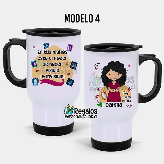 Mug térmico diseño Tecnóloga médica 5