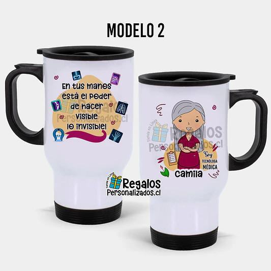 Mug térmico diseño Tecnóloga médica 3