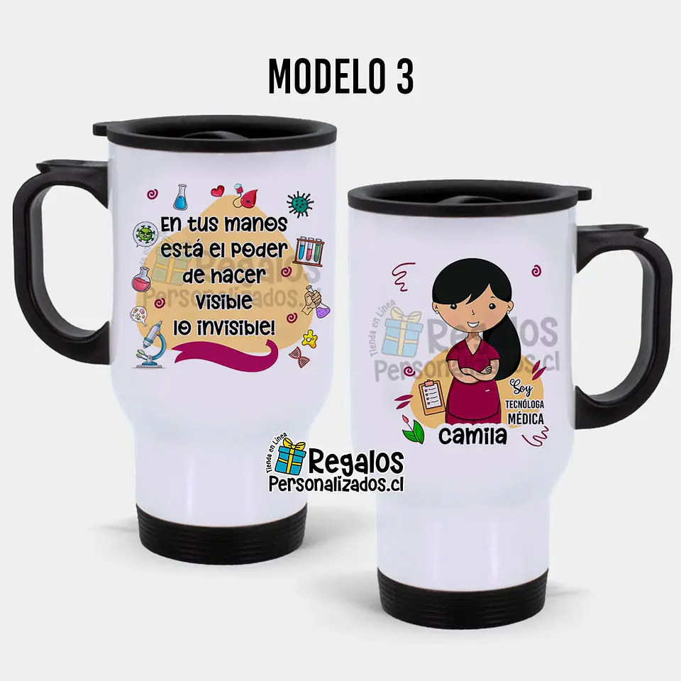 Mug térmico diseño Tecnóloga médica 4
