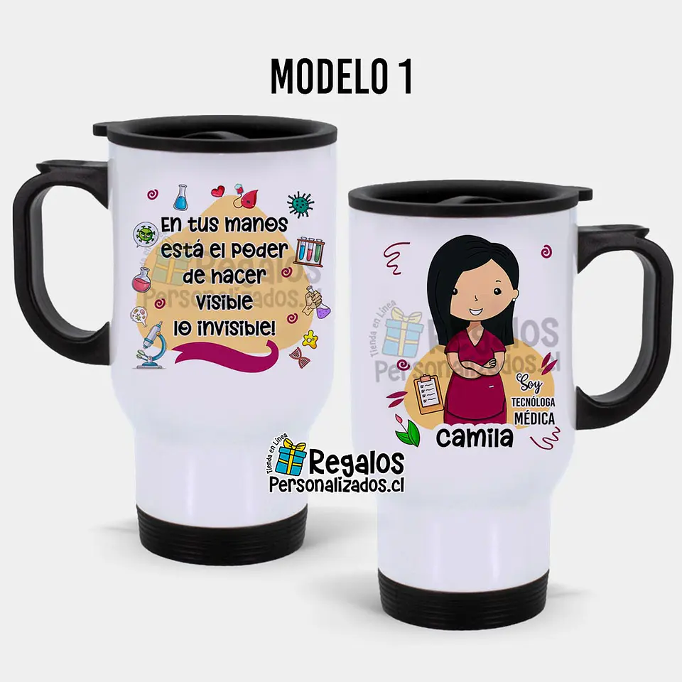 Mug térmico diseño Tecnóloga médica 2