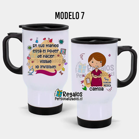 Mug térmico diseño Tecnóloga médica 8