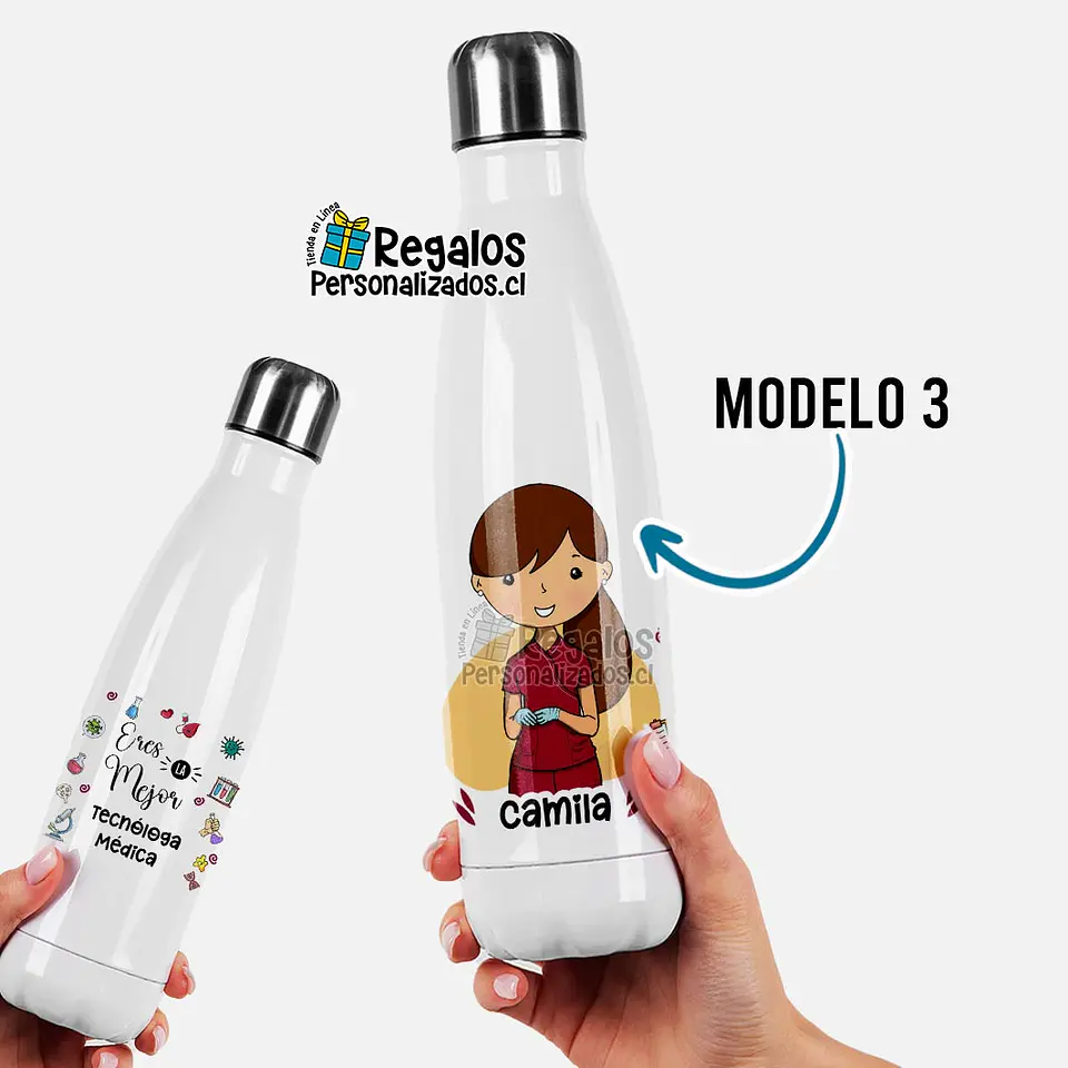Botella térmica diseño Tecnóloga médica 4