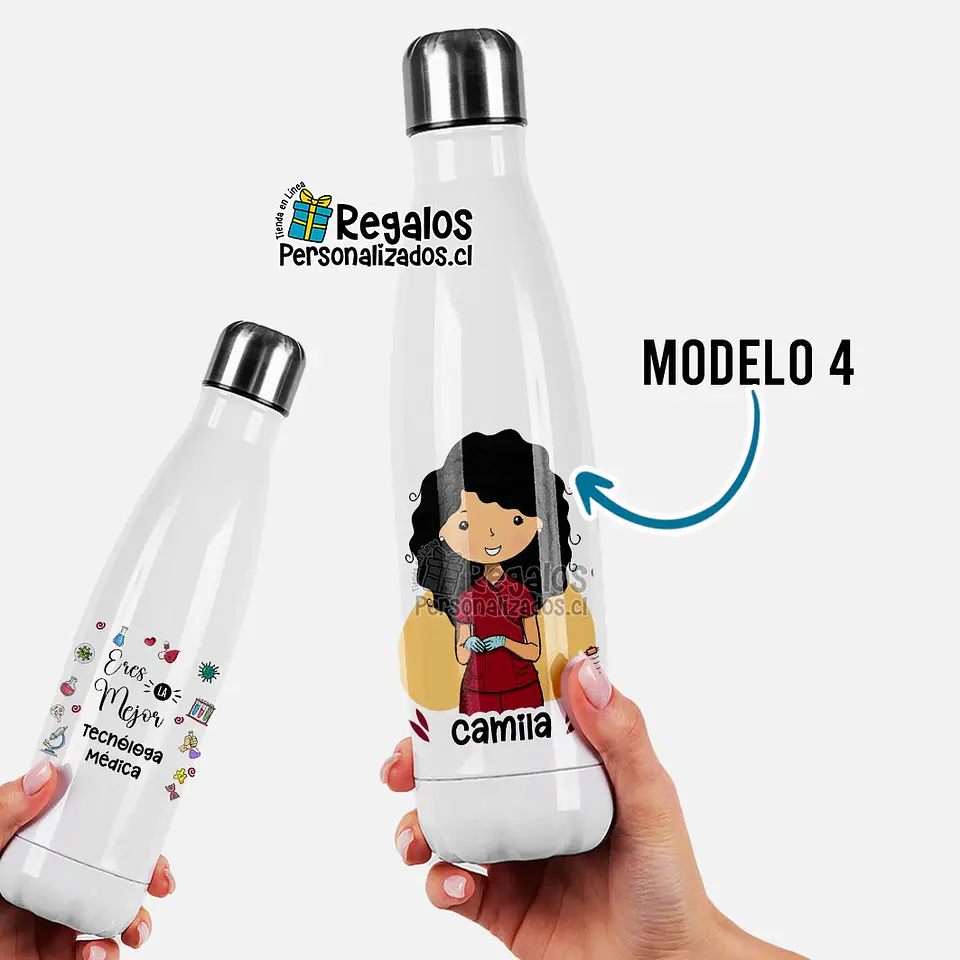 Botella térmica diseño Tecnóloga médica 5