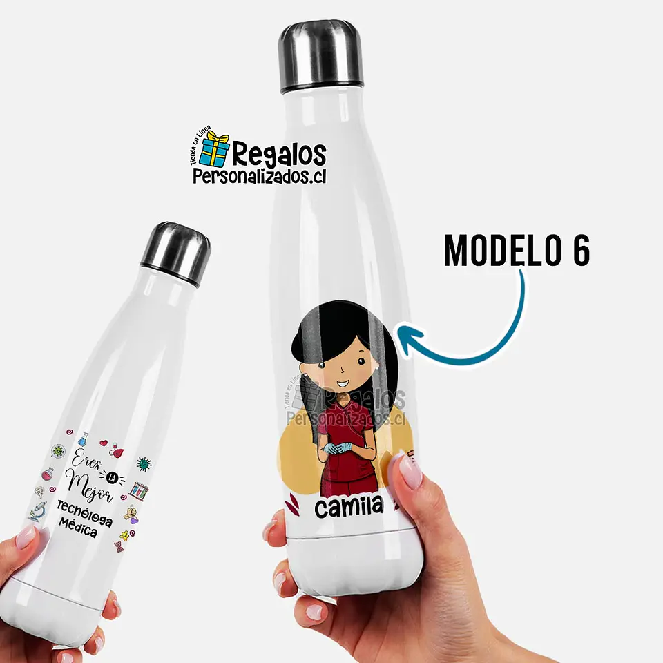 Botella térmica diseño Tecnóloga médica 7