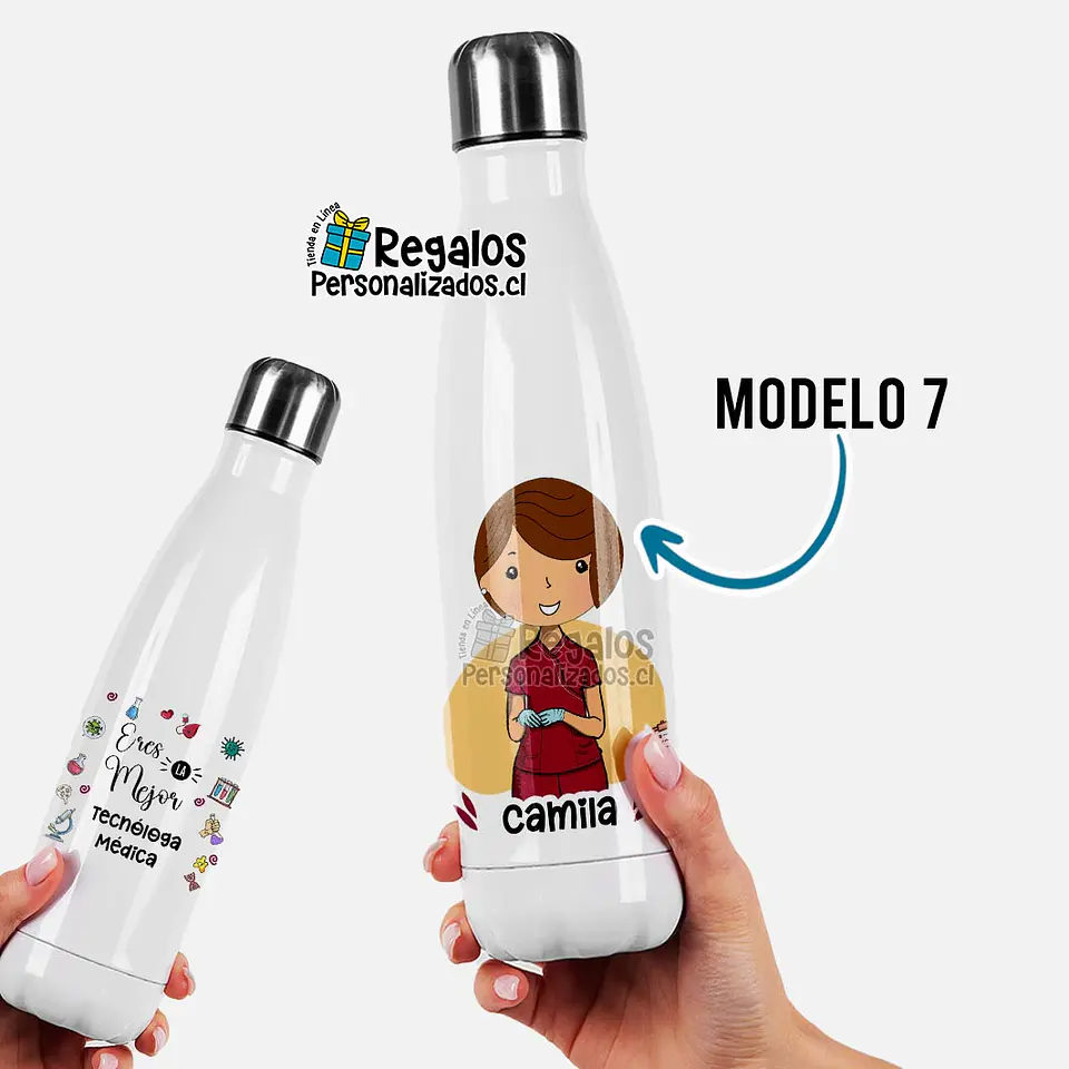 Botella térmica diseño Tecnóloga médica 8