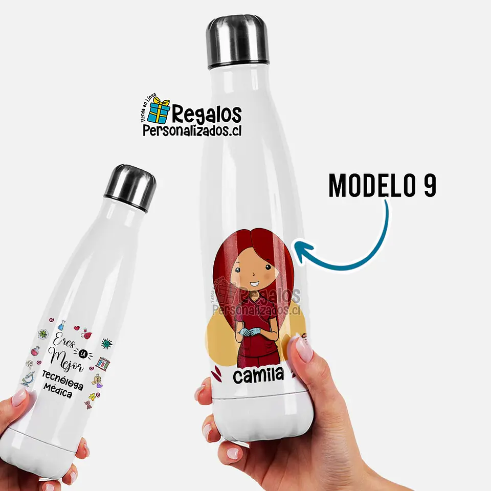 Botella térmica diseño Tecnóloga médica 10