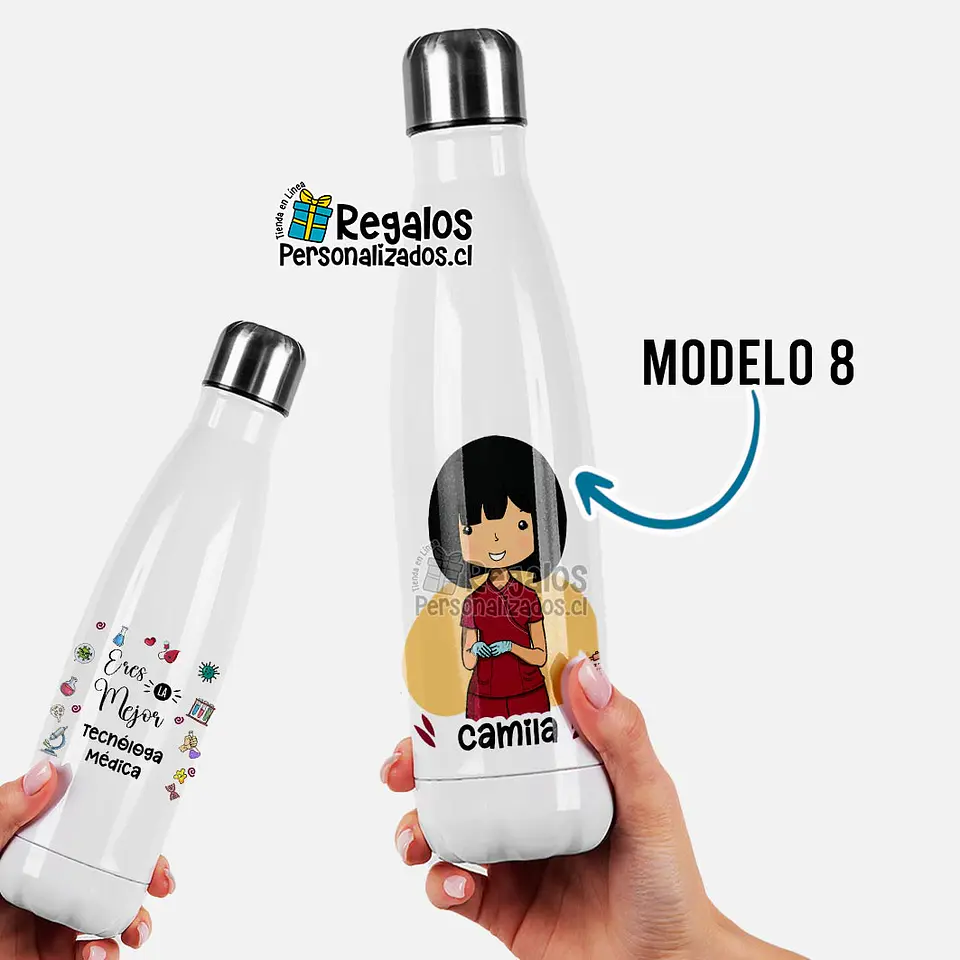 Botella térmica diseño Tecnóloga médica 9
