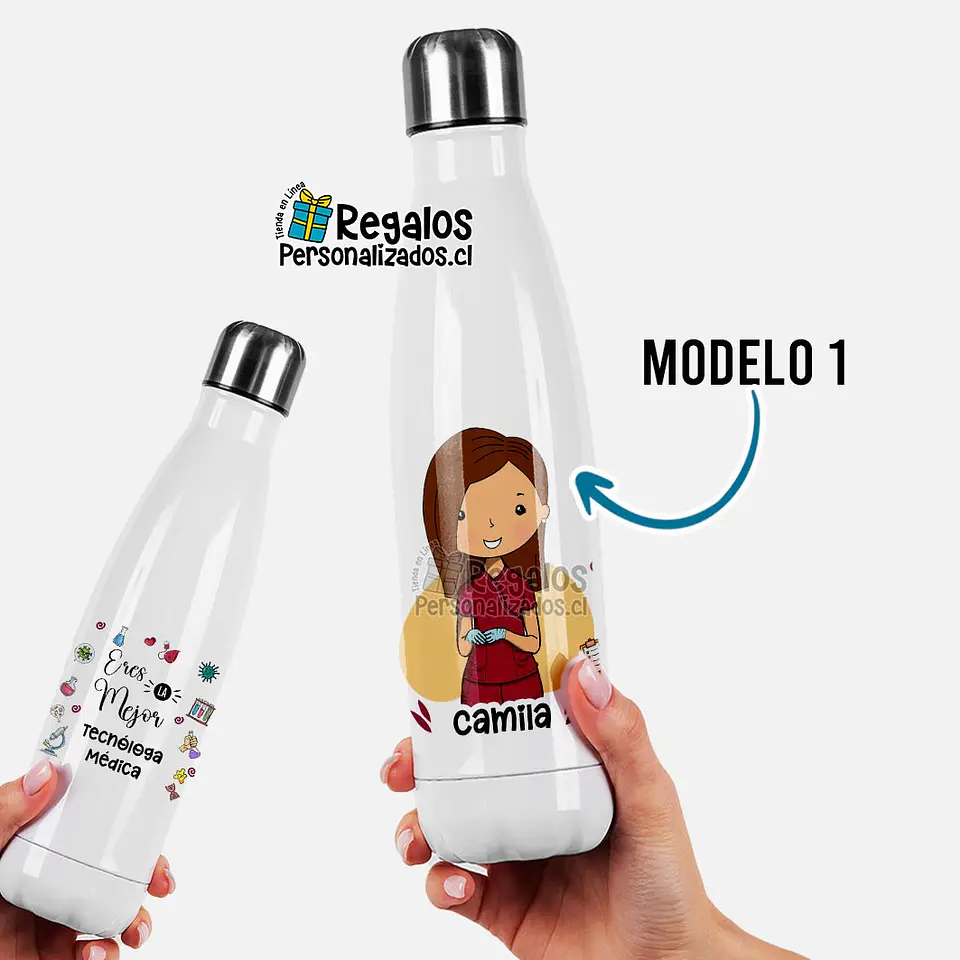 Botella térmica diseño Tecnóloga médica 2
