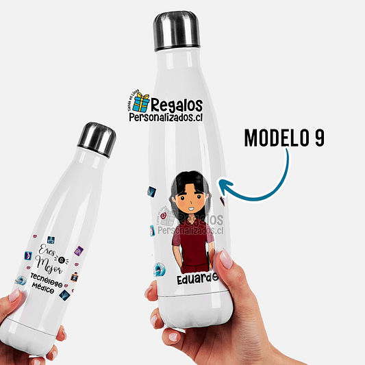 Botella térmica diseño Tecnólogo médico 10