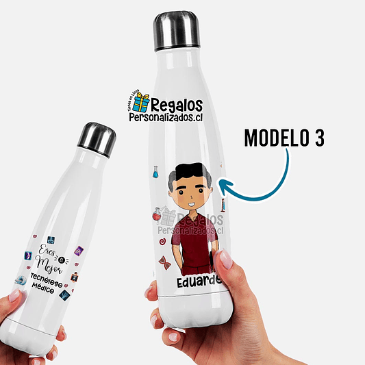 Botella térmica diseño Tecnólogo médico 4