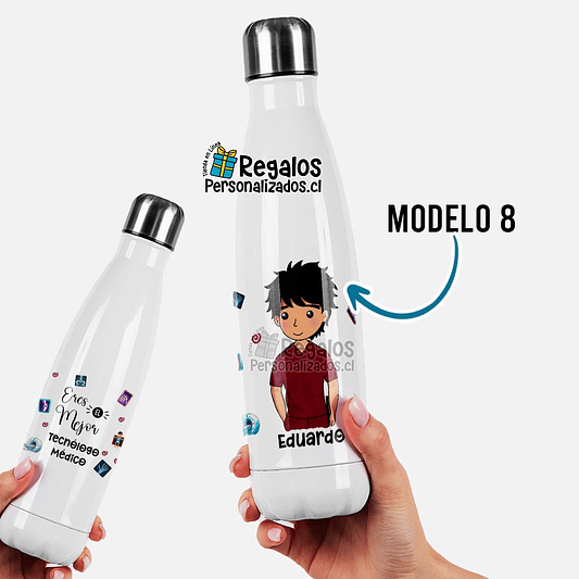 Botella térmica diseño Tecnólogo médico 9