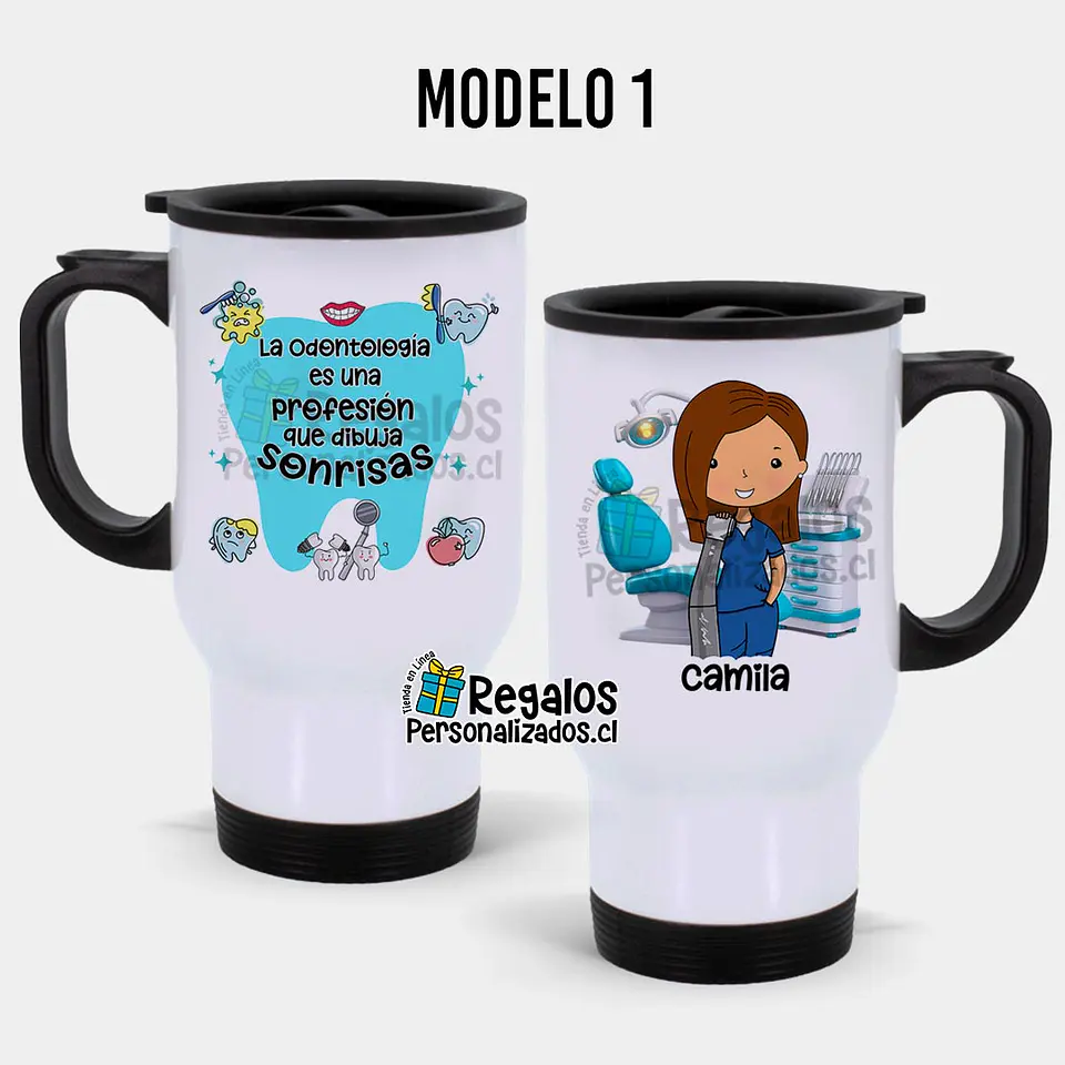 Mug térmico diseño Odontologa Avatar 01 2