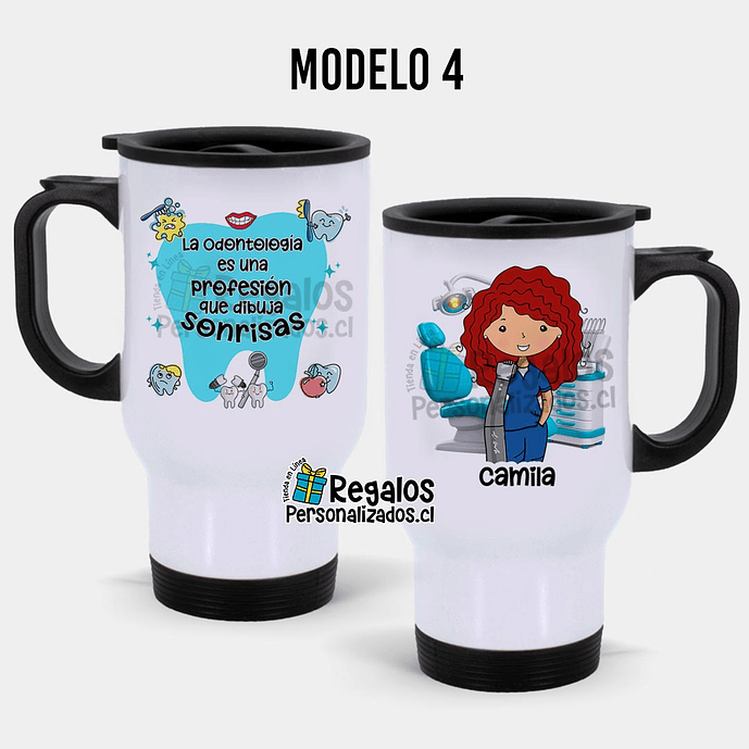 Mug térmico diseño Odontologa Avatar 01 5