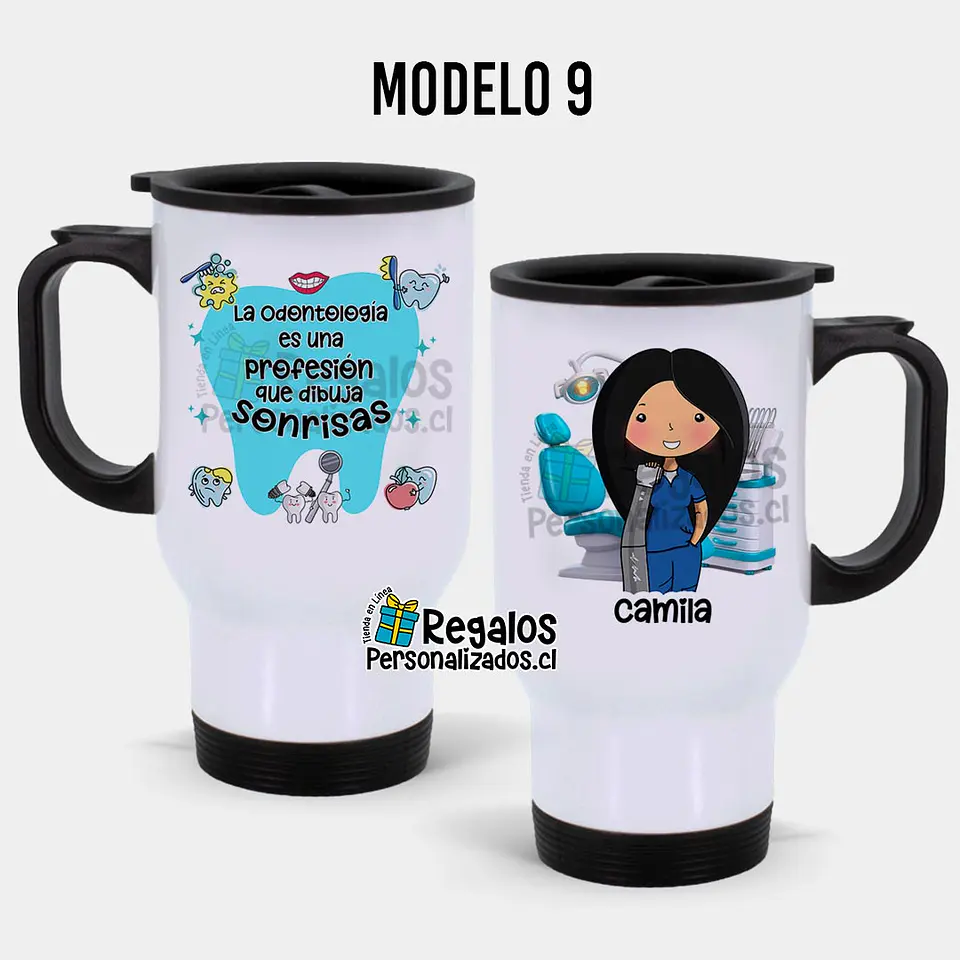 Mug térmico diseño Odontologa Avatar 01 10