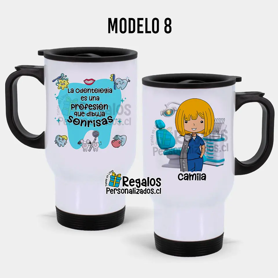 Mug térmico diseño Odontologa Avatar 01 9