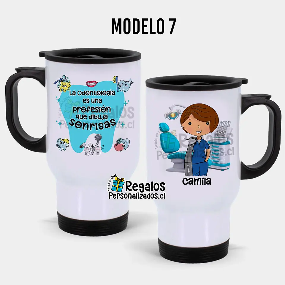 Mug térmico diseño Odontologa Avatar 01 8