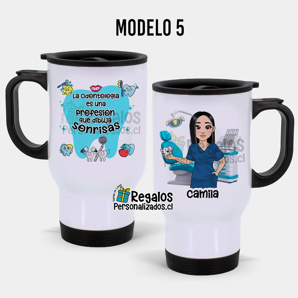 Mug térmico diseño Odontologa Avatar 02 6