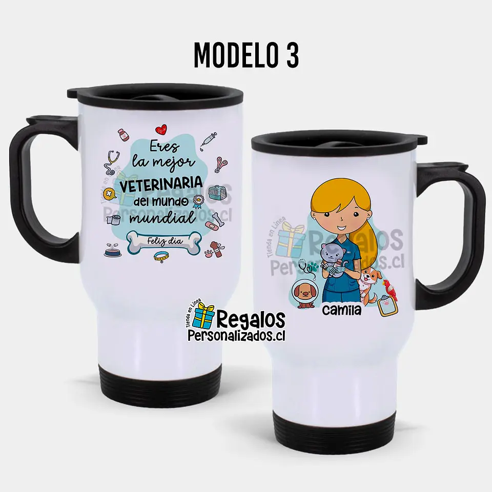 Mug térmico diseño Veterinaria 4