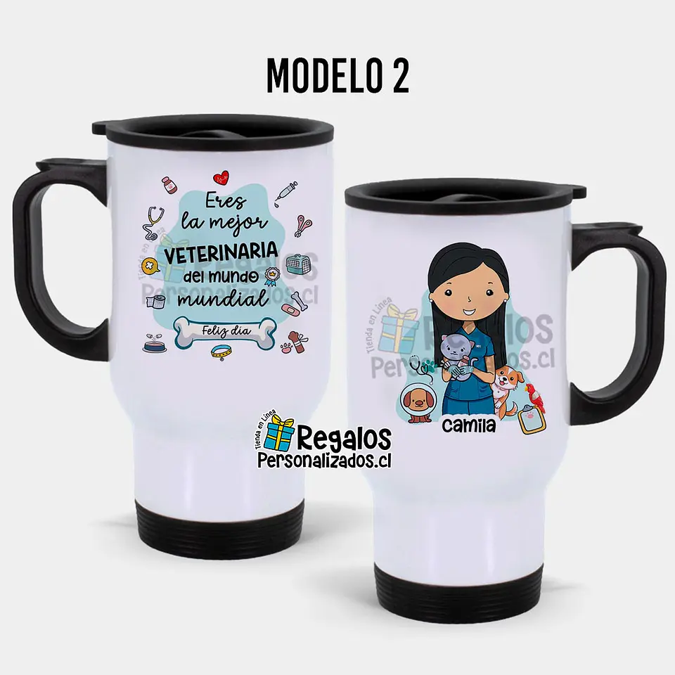 Mug térmico diseño Veterinaria 3