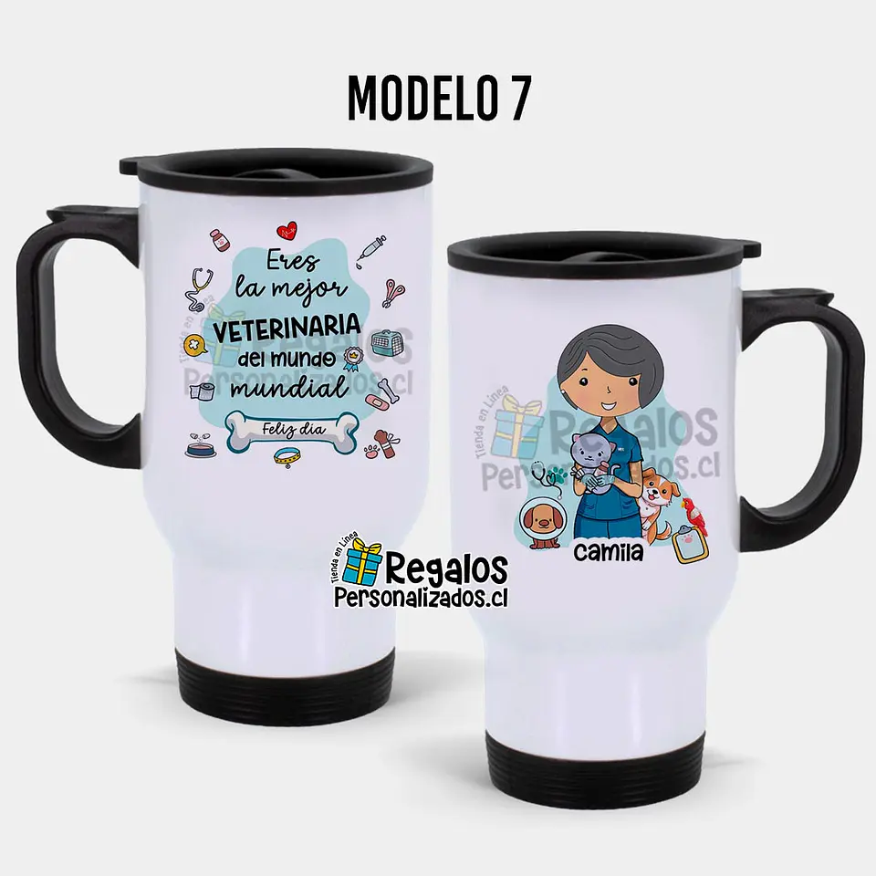 Mug térmico diseño Veterinaria 8