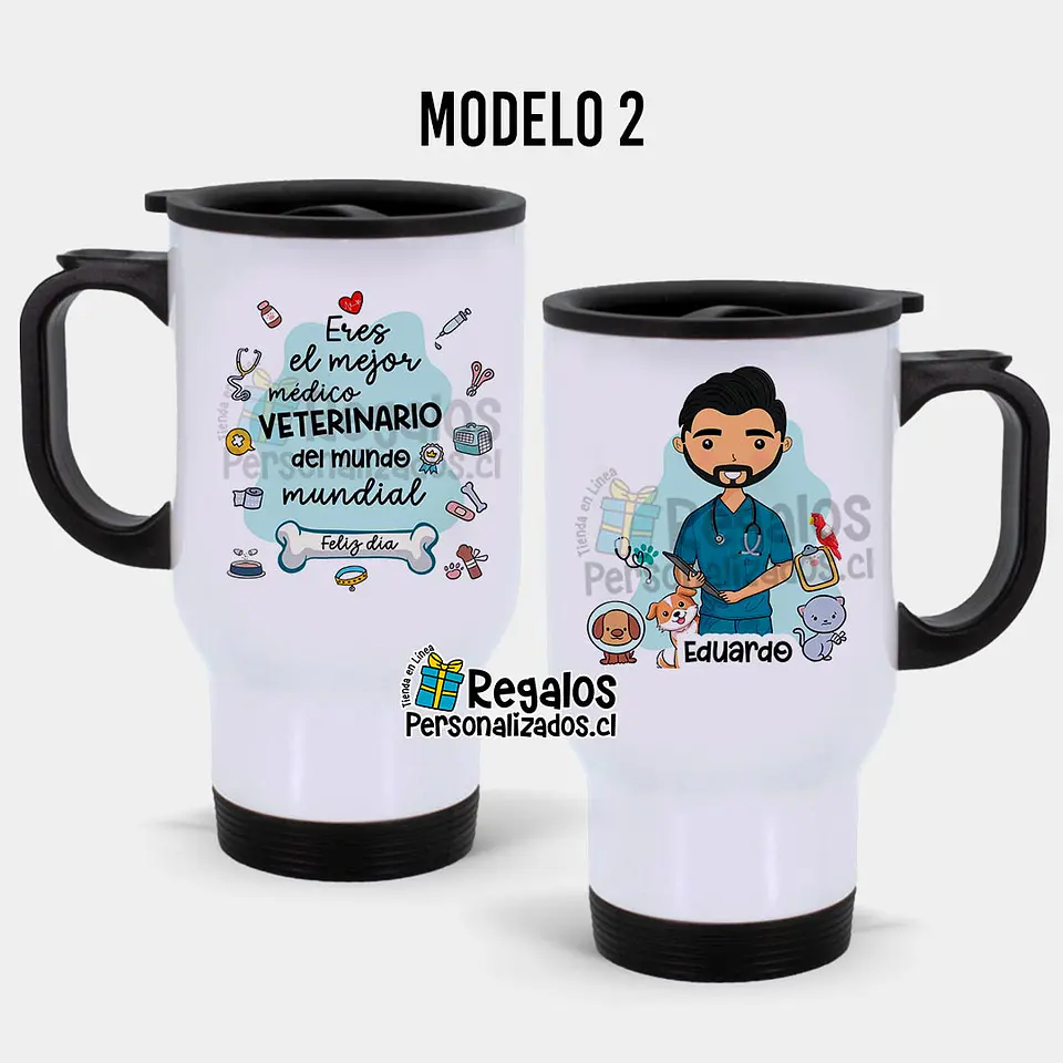 Mug térmico diseño Veterinario 3