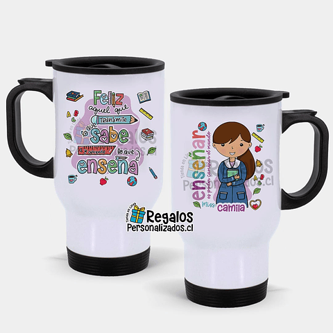 Mug térmico diseño área Educación