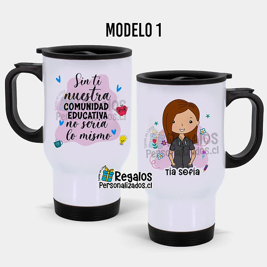 Mug térmico diseño Asistente de la Educación 2