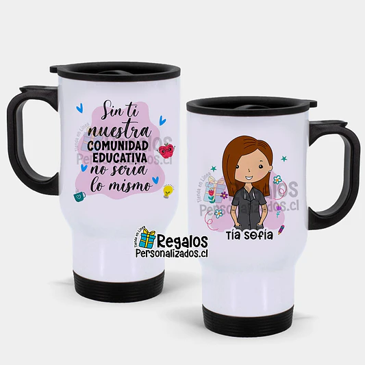 Mug térmico diseño Asistente de la Educación 1