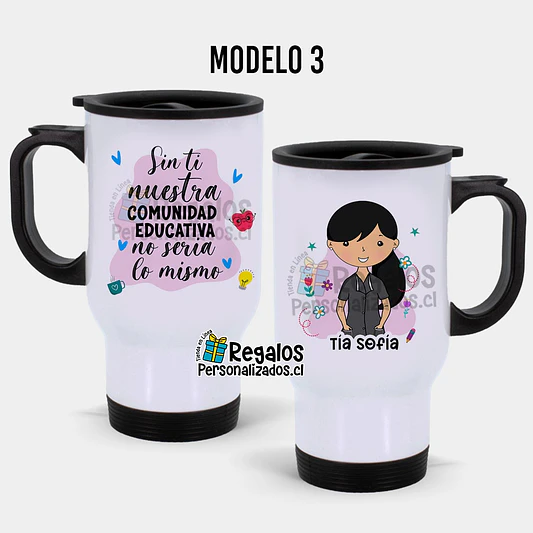 Mug térmico diseño Asistente de la Educación 4