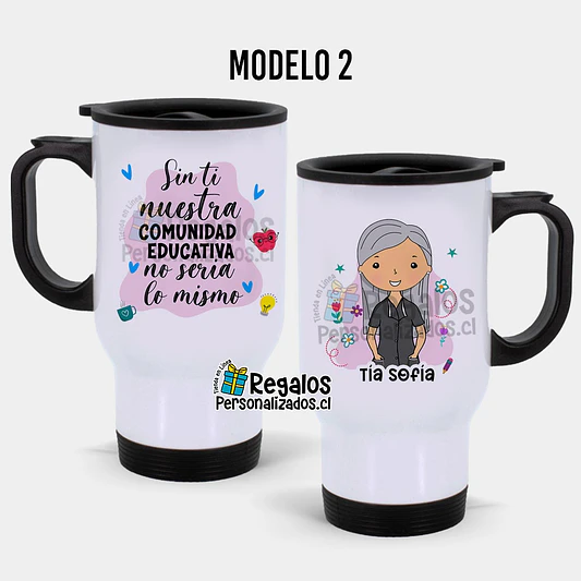 Mug térmico diseño Asistente de la Educación 3