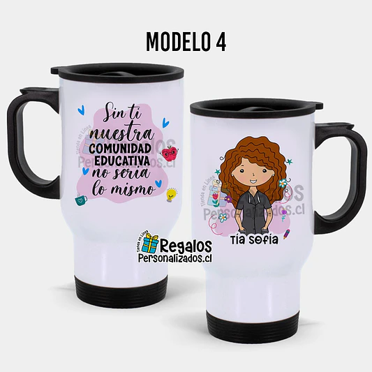 Mug térmico diseño Asistente de la Educación 5