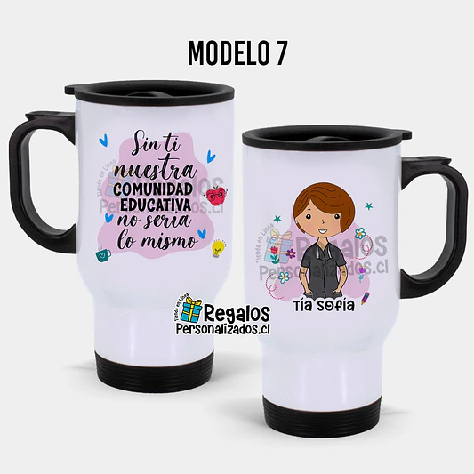 Mug térmico diseño Asistente de la Educación 8