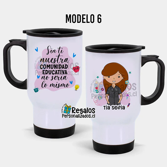 Mug térmico diseño Asistente de la Educación 7
