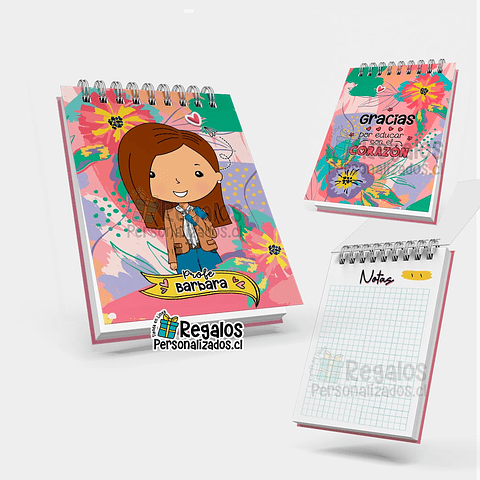 Libreta anillada diseño área educación