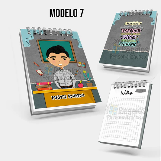 Libreta anillada diseño área educación Varón 8