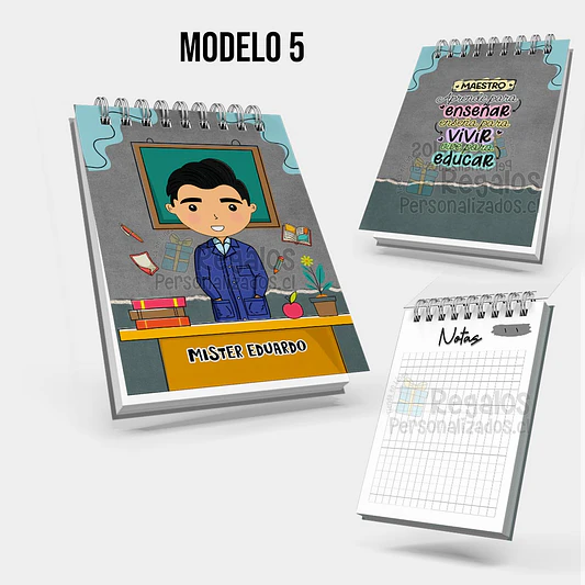 Libreta anillada diseño área educación Varón 6