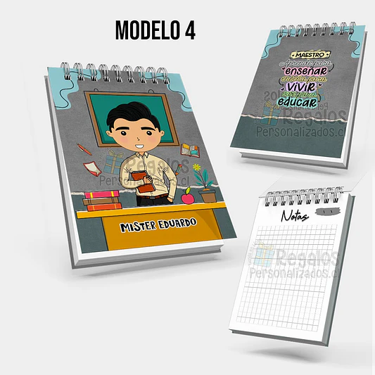 Libreta anillada diseño área educación Varón 5