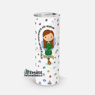 Vaso térmico skinny diseño Educadora de Párvulos