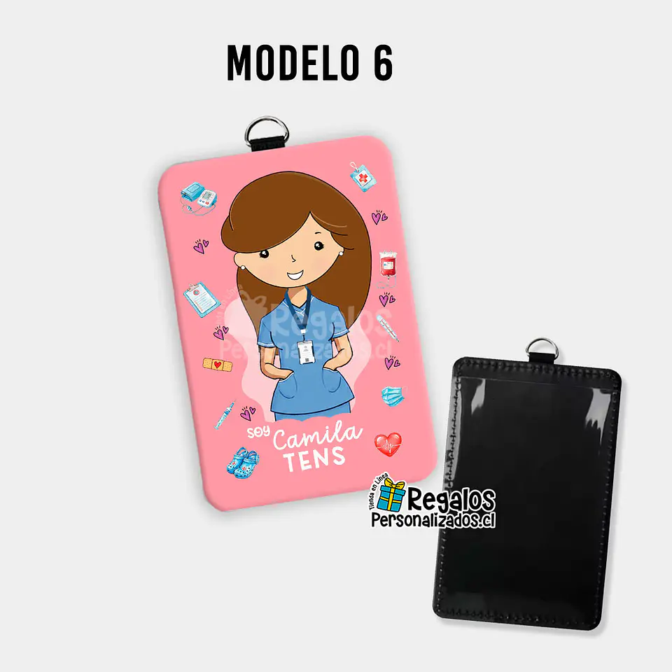Porta credencial diseño TENS mujer 12