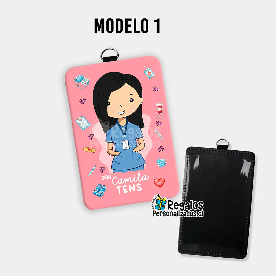 Porta credencial diseño TENS mujer 2