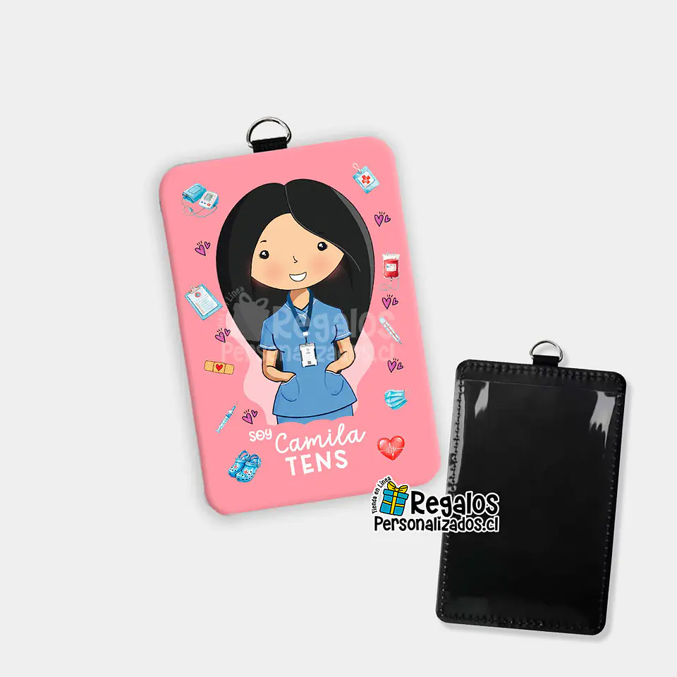 Porta credencial diseño TENS mujer 1