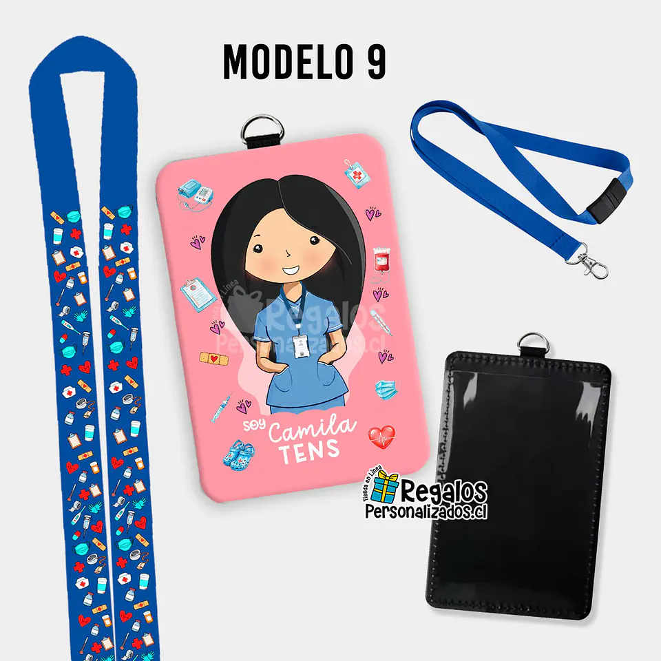 Porta credencial diseño TENS mujer 19