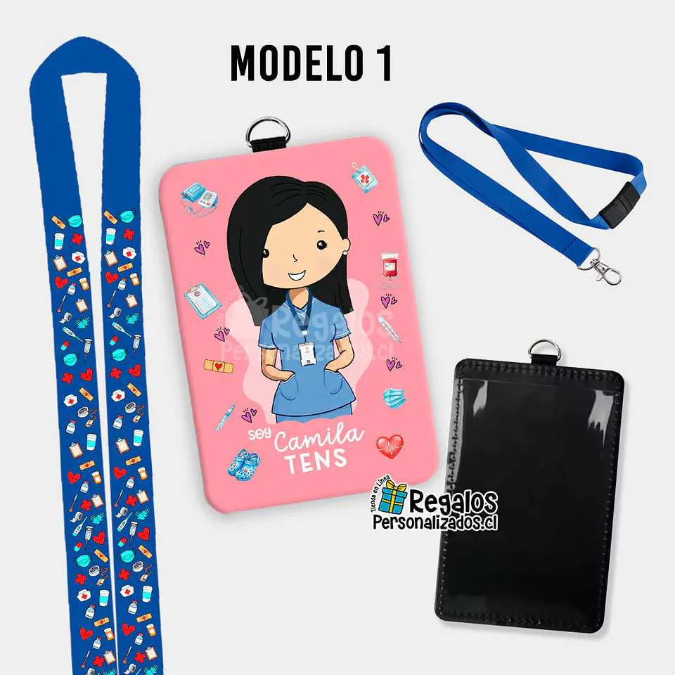Porta credencial diseño TENS mujer 3