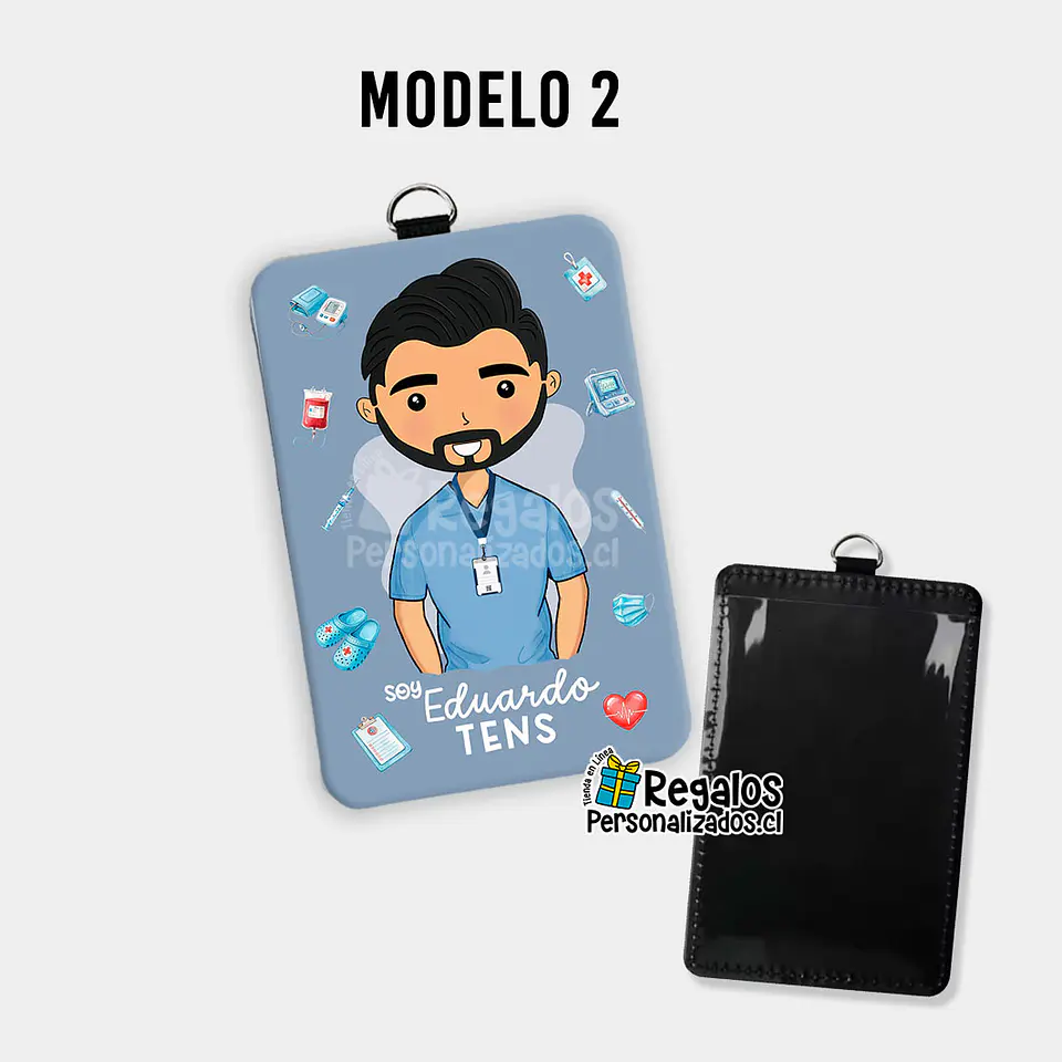Porta credencial diseño TENS varón 4