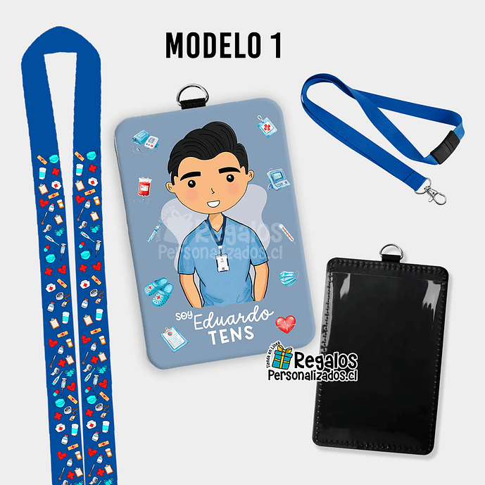 Porta credencial diseño TENS varón 3