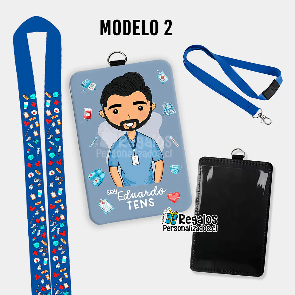 Porta credencial diseño TENS varón 5