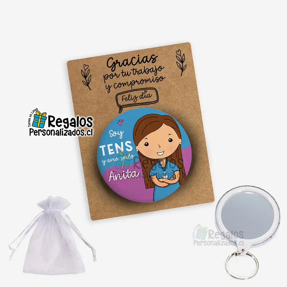 Llavero espejo diseño Tens Mujer 1
