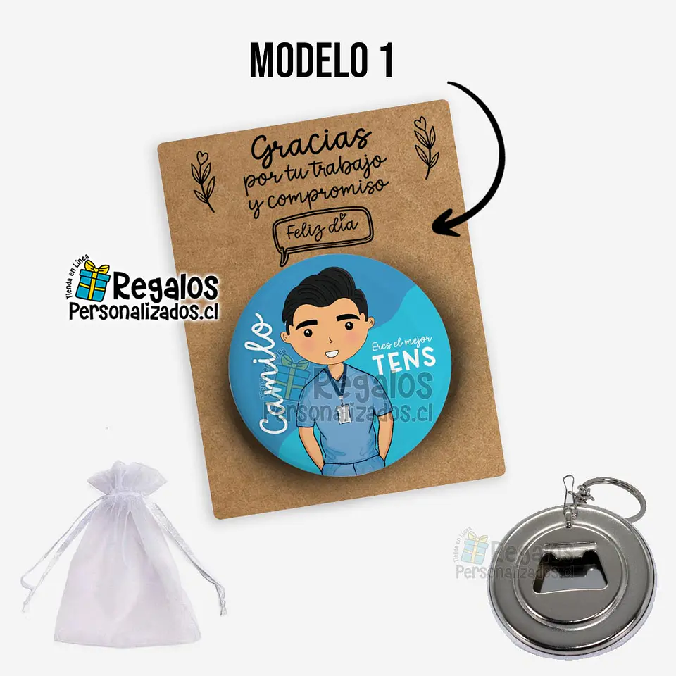 Llavero destapador diseño Tens varón 2